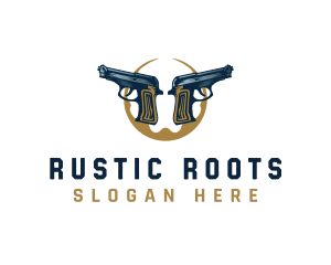 Weapon Rustic Gun logo design