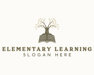 Tree Book Learning logo design