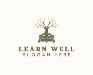 Tree Book Learning logo design