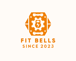 Kettlebell Dumbbell Fitness logo design