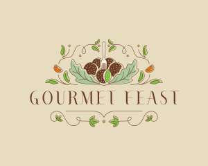 Falafel Restaurant Gourmet logo design