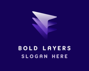 3D Arrow Layer Business logo design