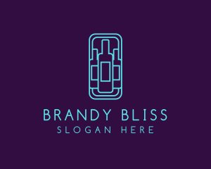  Liquor Wine Bottle logo design