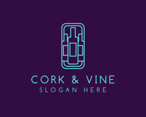  Liquor Wine Bottle logo design