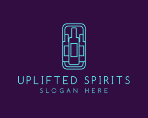  Liquor Wine Bottle logo design