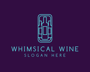  Liquor Wine Bottle logo design