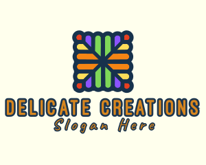 Elegant Cross Stained Glass logo design