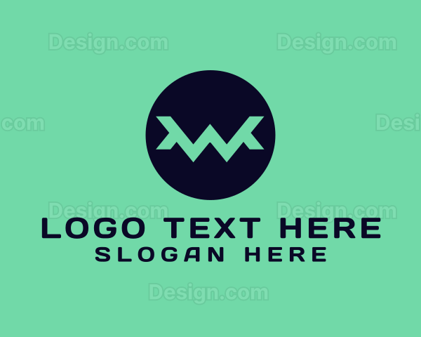Zigzag Letter W Logo
