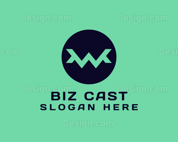 Zigzag Letter W Logo