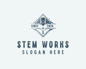 CNC Laser Manufacturing logo design