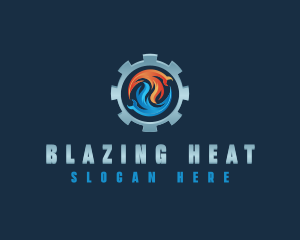 Ventilation Heating Cooling logo design