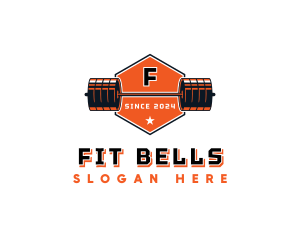 Barbell Weights Fitness logo design