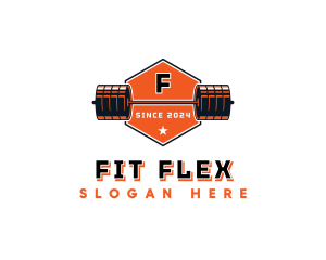 Barbell Weights Fitness logo design