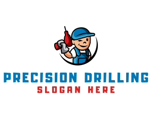 Handyman Builder Drill Detailing logo design