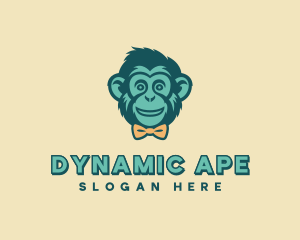 Monkey Bow Tie Fashion logo design