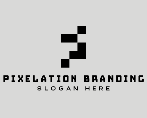 Cyber Tech Pixelation logo