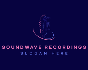 Microphone Sing Record logo design