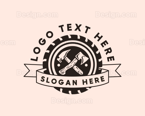 Hammer Axe Woodworking Logo