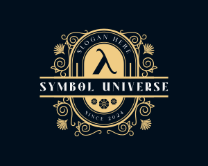 Greek Lambda Symbol Ornament logo