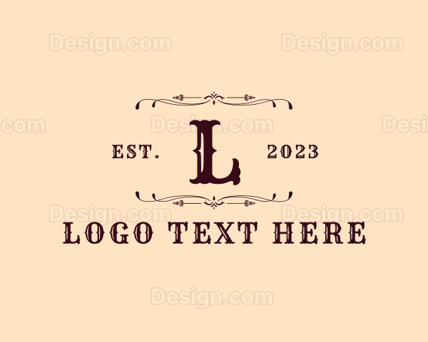 Vintage Western Retro Boutique Logo