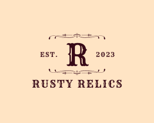 Vintage Western Retro Boutique logo design