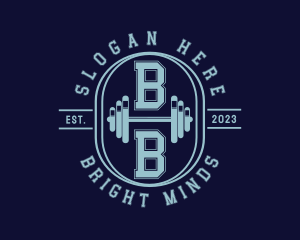 Dumbbell Gym Bodybuilding Logo