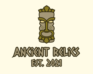 Traditional Tiki Statue logo