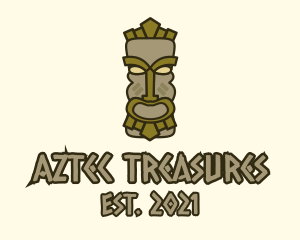 Traditional Tiki Statue logo design