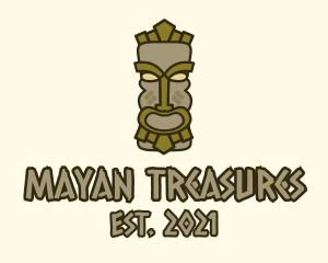 Traditional Tiki Statue logo design