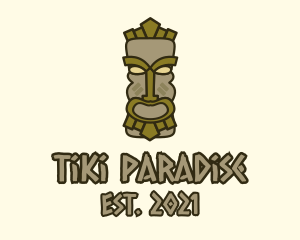 Traditional Tiki Statue logo design