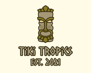 Traditional Tiki Statue logo design