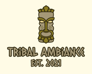 Traditional Tiki Statue logo design