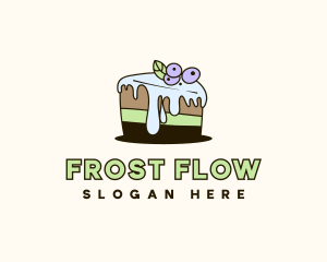 Blueberry Frosting Cake logo design