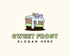 Blueberry Frosting Cake logo design