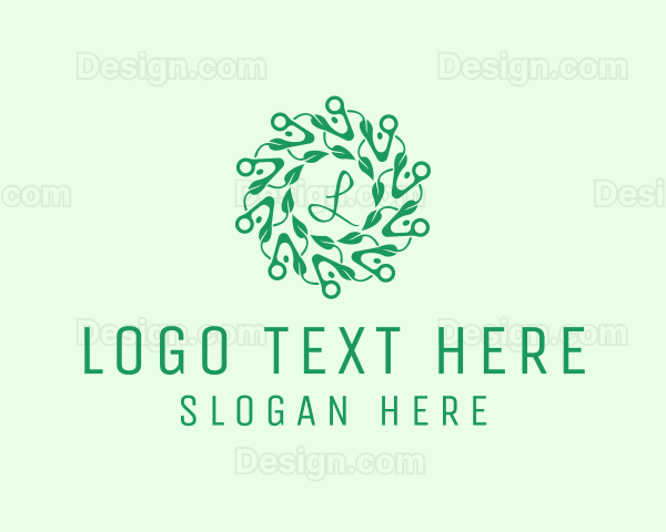 Eco Natural Organic Leaf Logo