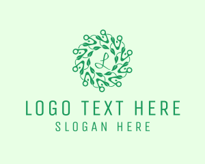 Eco Natural Organic Leaf logo