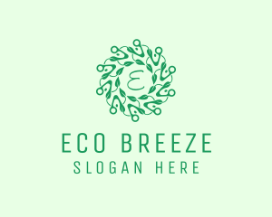 Eco Natural Organic Leaf logo design