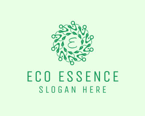 Eco Natural Organic Leaf logo design