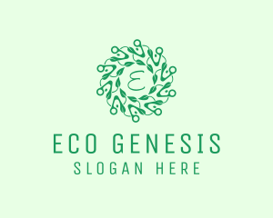 Eco Natural Organic Leaf logo design