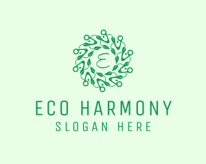 Eco Natural Organic Leaf logo design