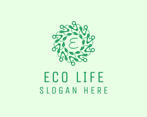 Eco Natural Organic Leaf logo design