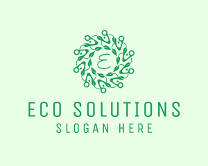 Eco Natural Organic Leaf logo design