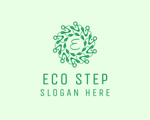 Eco Natural Organic Leaf logo design