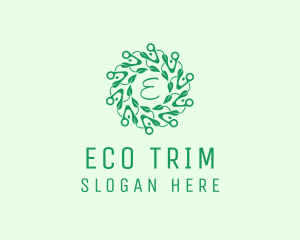 Eco Natural Organic Leaf logo design