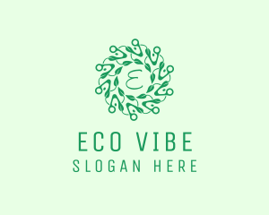 Eco Natural Organic Leaf logo design