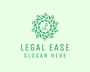Eco Natural Organic Leaf logo