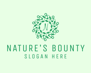 Eco Natural Organic Leaf logo design