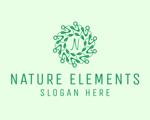 Eco Natural Organic Leaf logo design