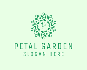 Eco Natural Organic Leaf logo design