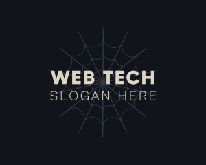 Halloween Spider Web logo design